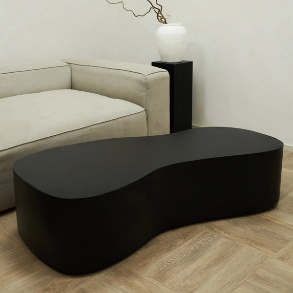 Minimalistische Grote Onregelmatig Vormige Betonnen Salontafel Zwart=Coffee Table – Concrete – Irregular – Black