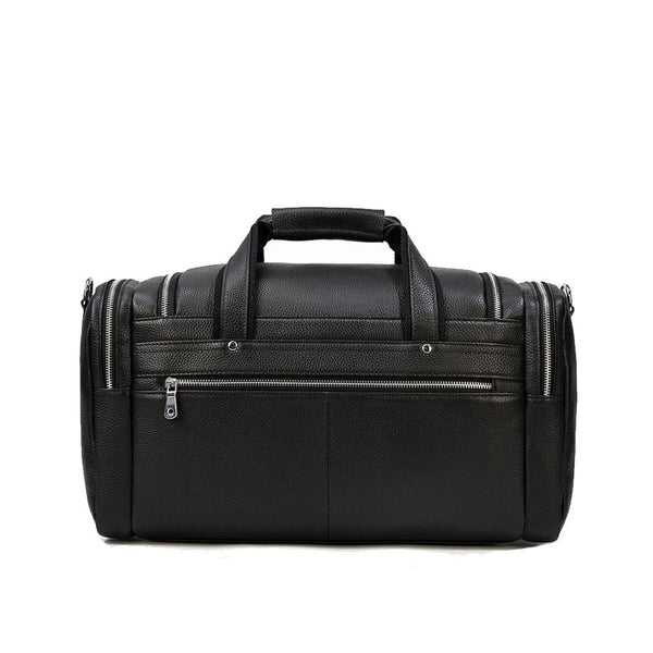 Black Leather Duffle Bag |