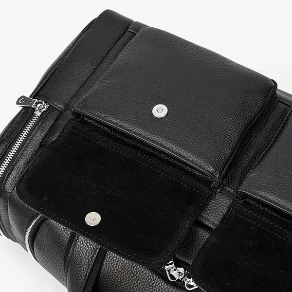 Black Leather Duffle Bag |