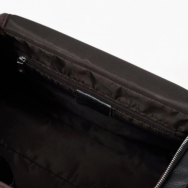 Black Leather Duffle Bag |