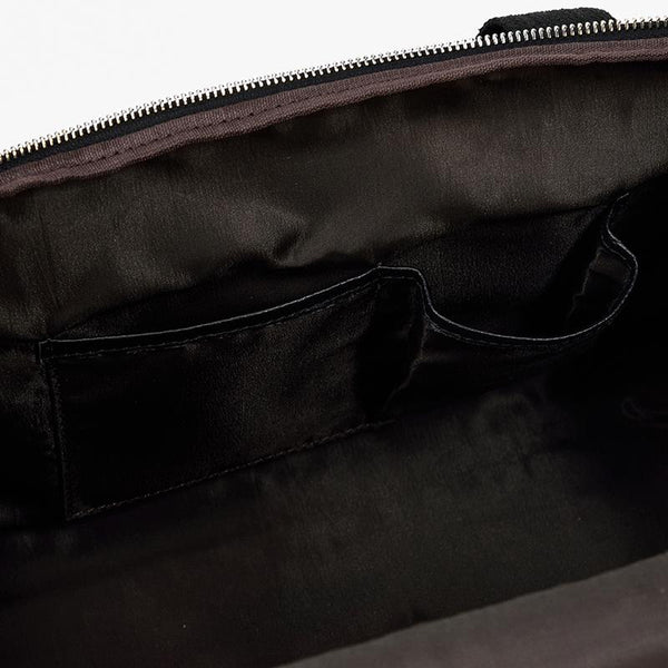 Black Leather Duffle Bag |