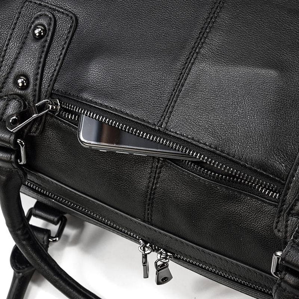 Black Leather Holdall |