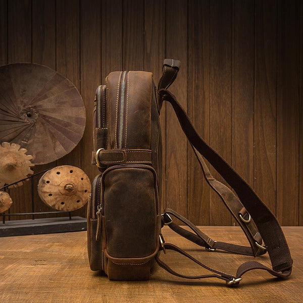 Brown Leather Backpack |