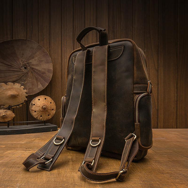 Brown Leather Backpack |