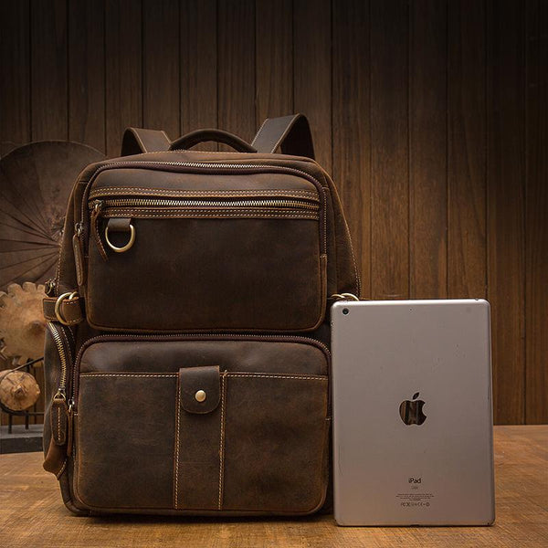 Brown Leather Backpack |