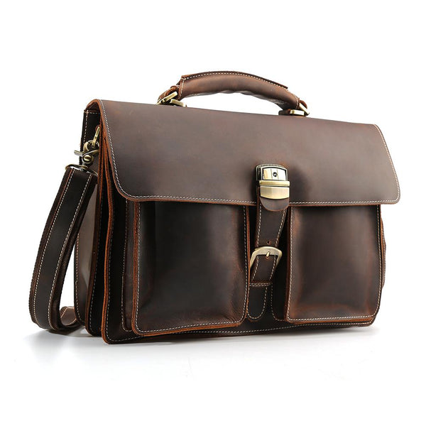 Brown Leather Shoulder Bag |