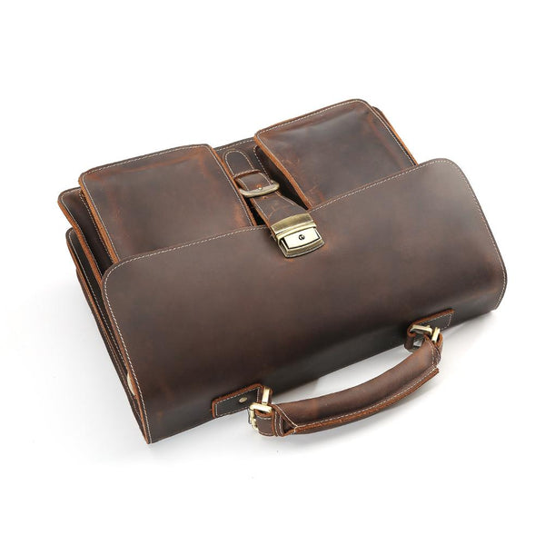 Brown Leather Shoulder Bag |