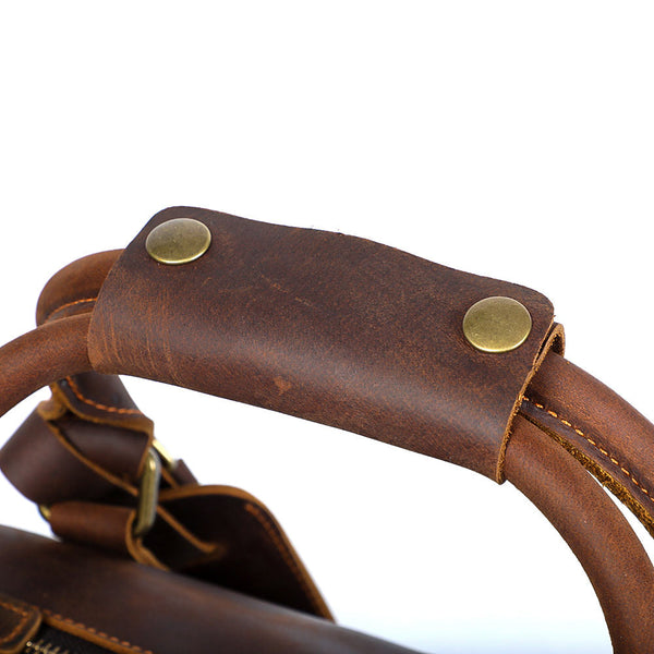 Brown Leather Weekender Bag |