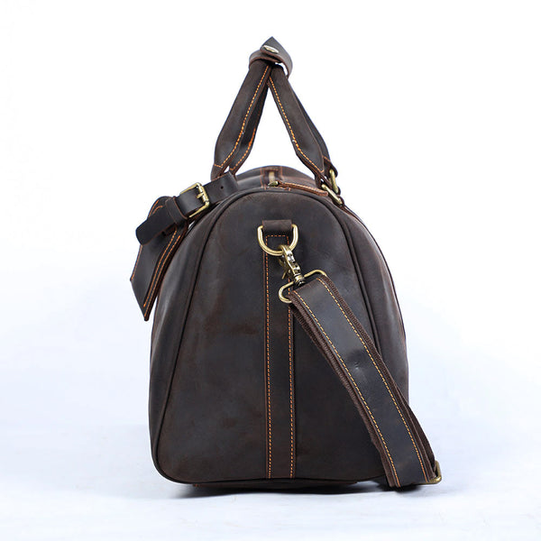 Brown Leather Weekender Bag |