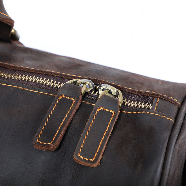 Brown Leather Weekender Bag |