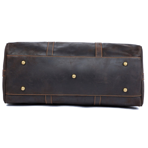 Brown Leather Weekender Bag |