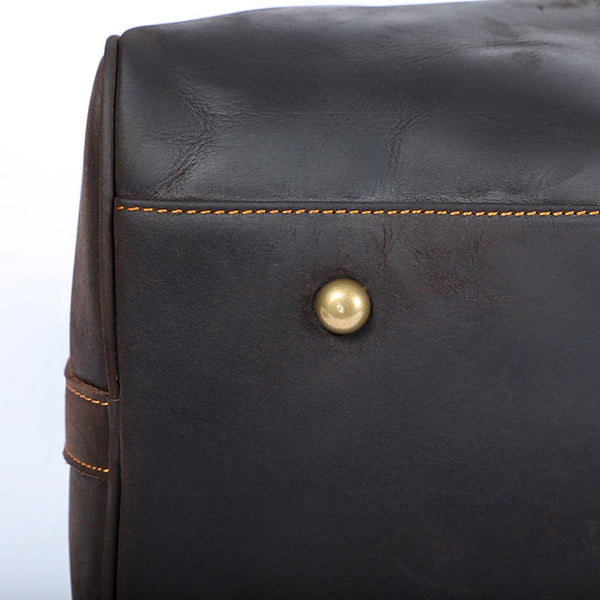 Brown Leather Weekender Bag |