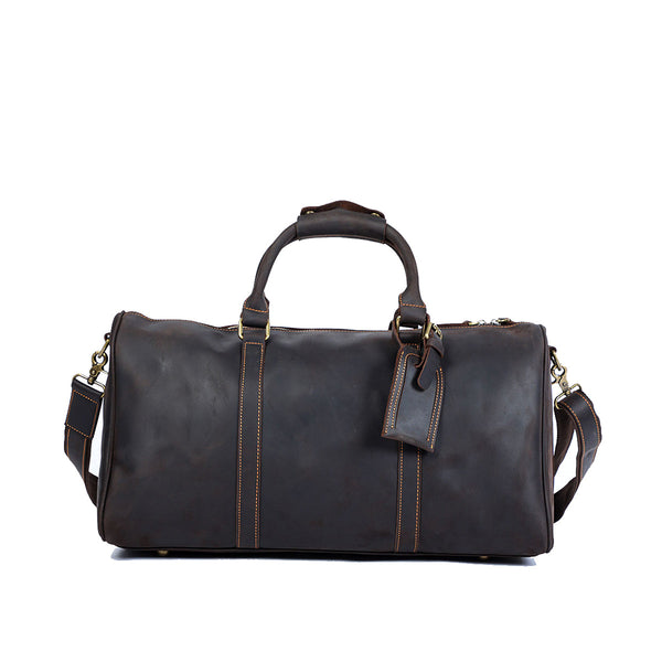 Brown Leather Weekender Bag |