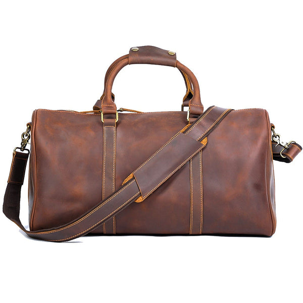 Brown Leather Weekender Bag |