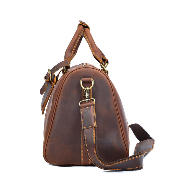 Brown Leather Weekender Bag |