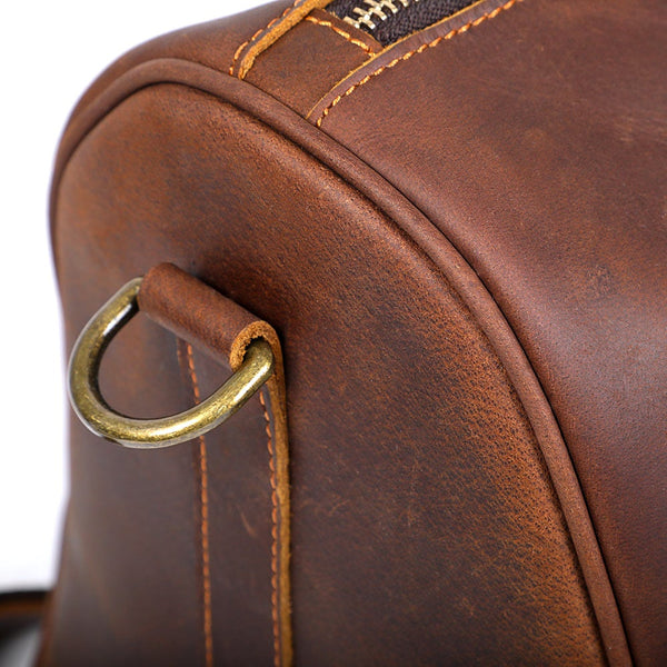 Brown Leather Weekender Bag |