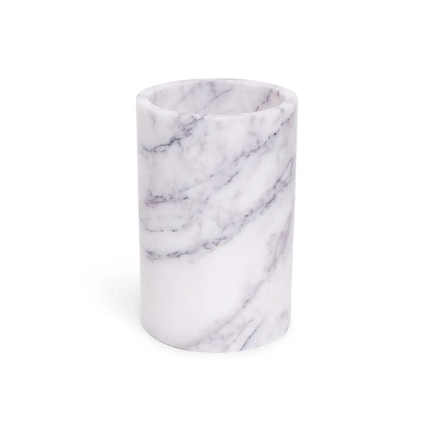 Marmer vaas/wijnkoeler wit Ø12x18cm=Vase – Marble – Wine Cooler – Ø12×18 cm – White