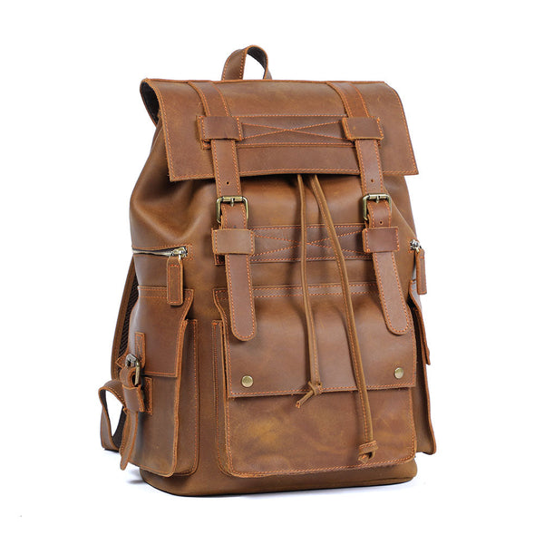 Brown Leather Backpack |