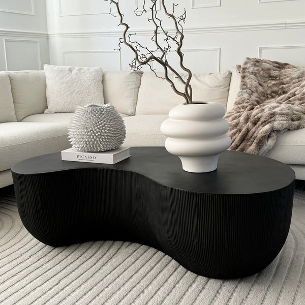 Minimalistisch Betonnen Salontafel Groot Zwart=Coffee Table – Concrete – Minimalist – Black