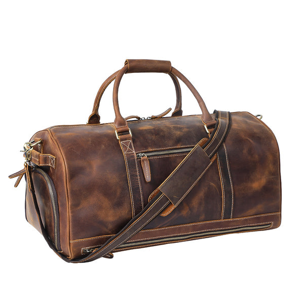 Mens Leather Travel Bag |