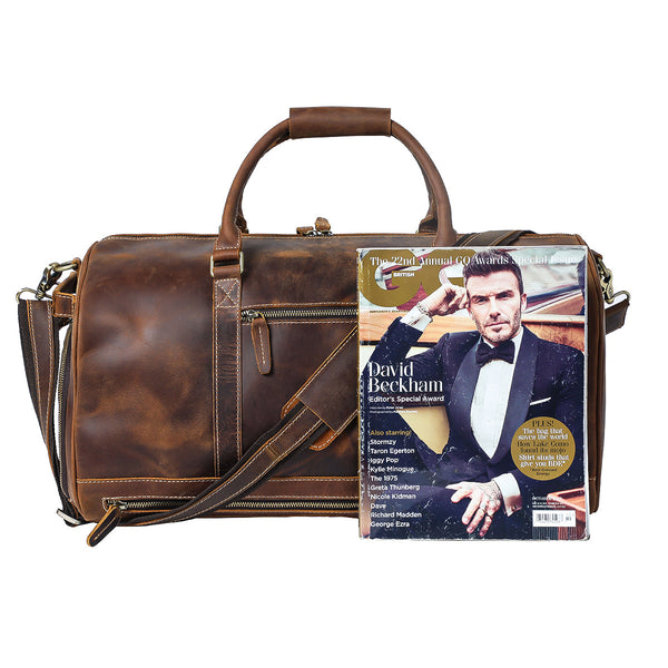 Mens Leather Travel Bag |