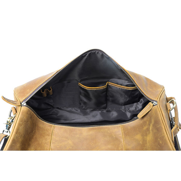 Mens Leather Travel Bag |