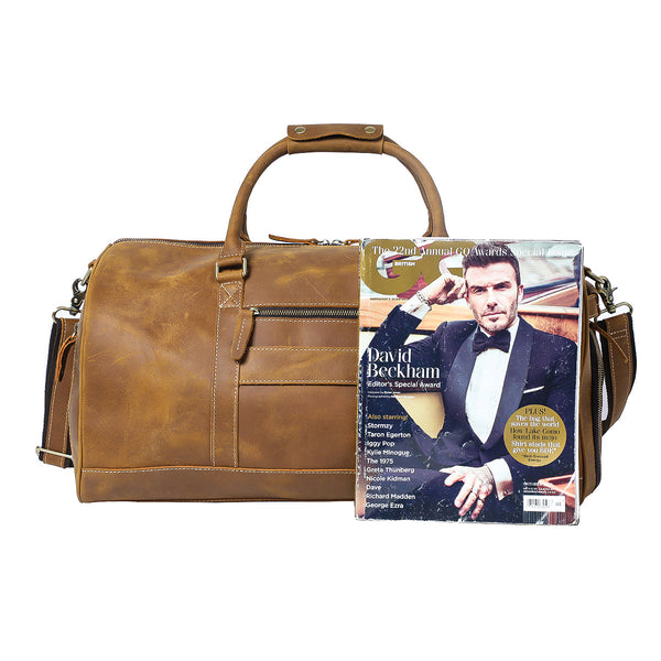 Mens Leather Travel Bag |