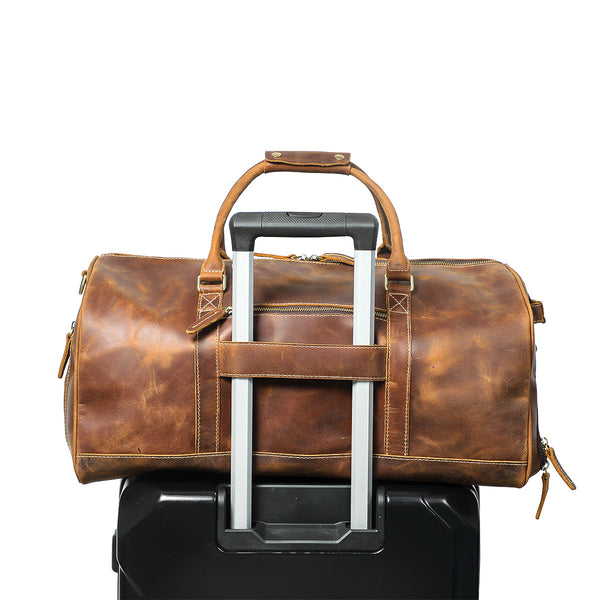 Mens Leather Travel Bag |