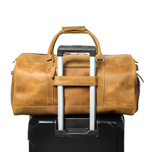 Mens Leather Travel Bag |