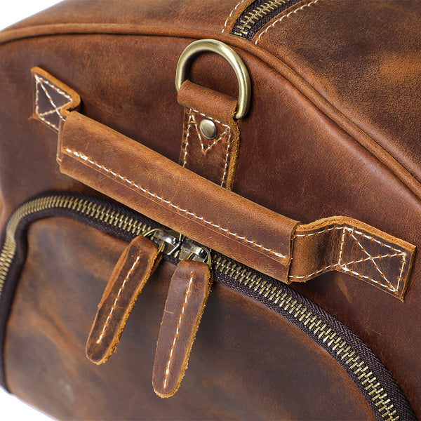 Mens Leather Travel Bag |