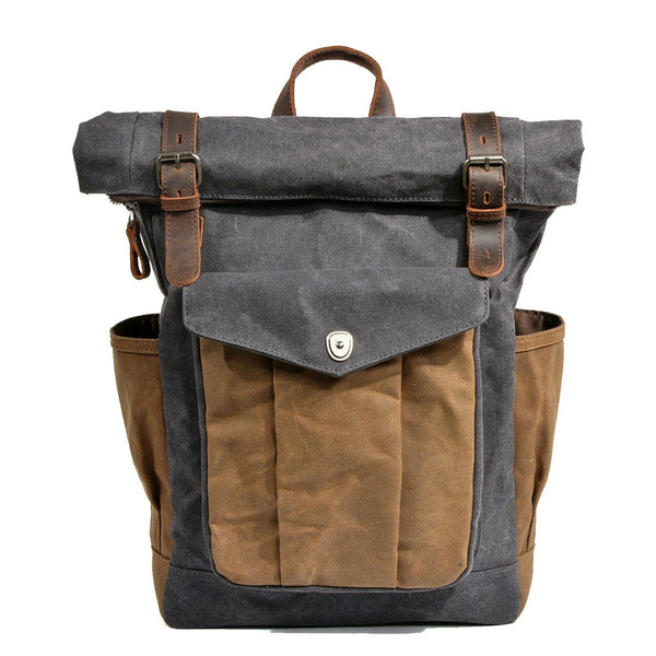 Waxed Canvas Roll Top Backpack |