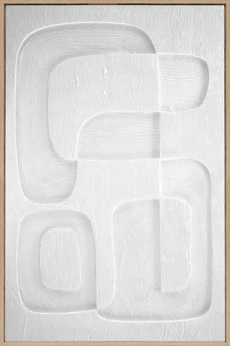 3D wanddecoratie 80x120cm Organisch wit=Wall Decor – 3D Organic – 80×120 cm – White