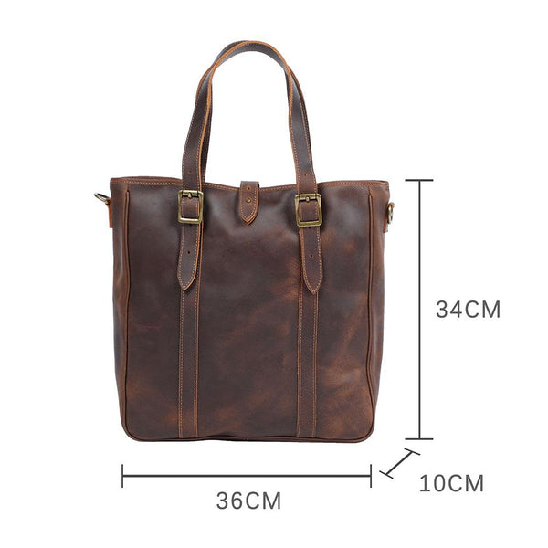 Vintage Leather Tote Bag |