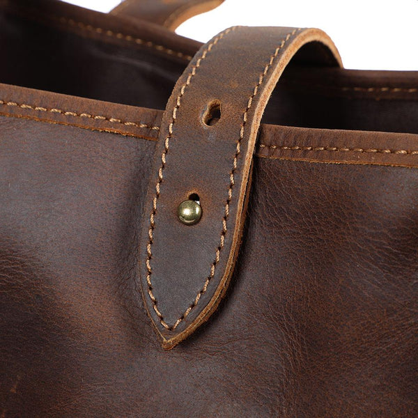 Vintage Leather Tote Bag |