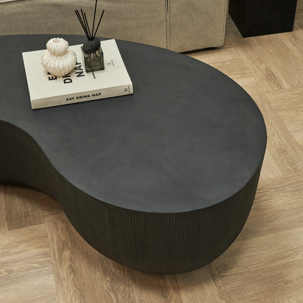 Minimalistisch Betonnen Salontafel Groot Zwart=Coffee Table – Concrete – Minimalist – Black