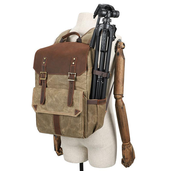 Waxed Canvas Camera Backpack |