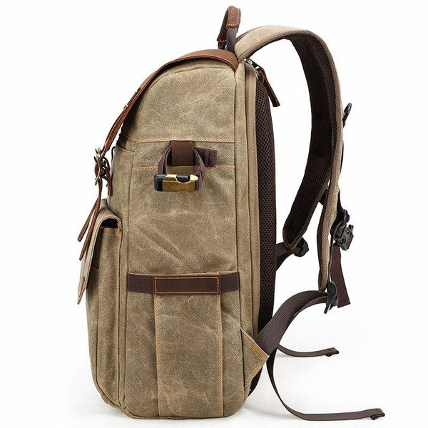 Waxed Canvas Camera Backpack |