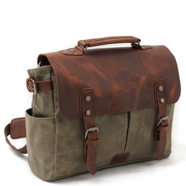 Canvas Crossbody Messenger Bag |