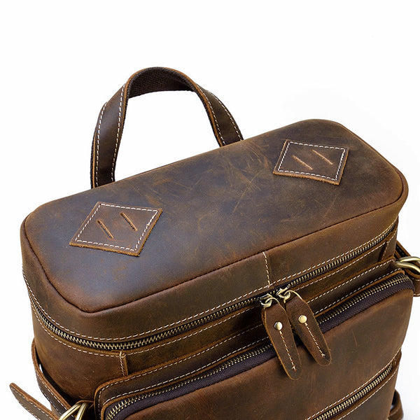 Leather Rucksack Backpack |