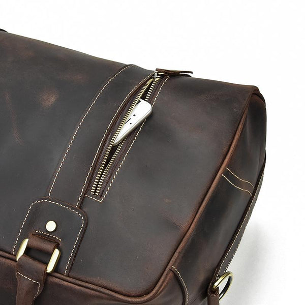 Leather Overnight Bag |