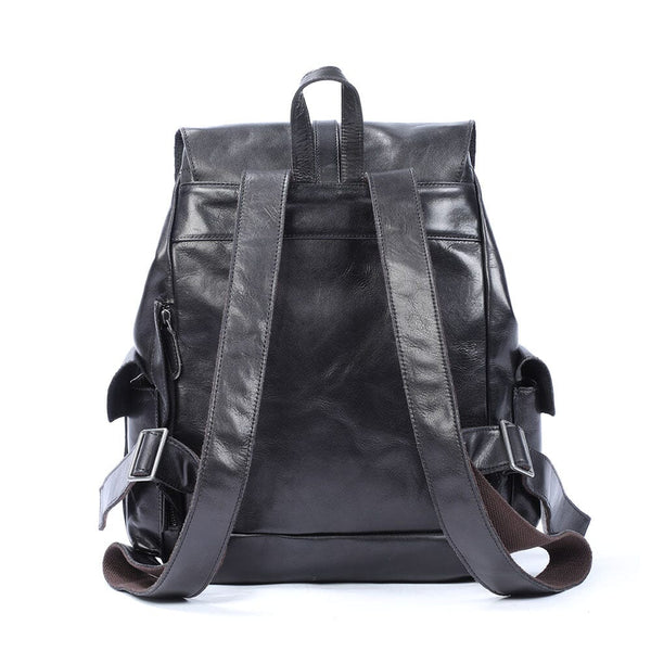 Small Black Leather Backpack | 