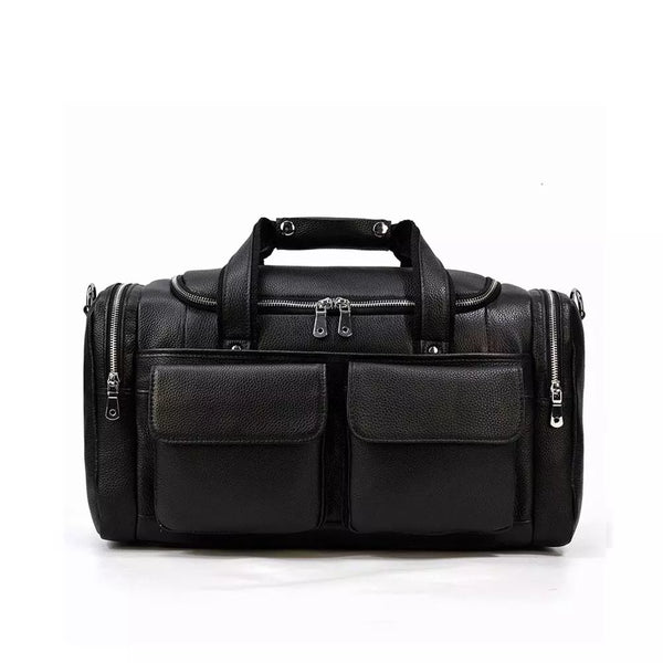 Black Leather Duffle Bag |