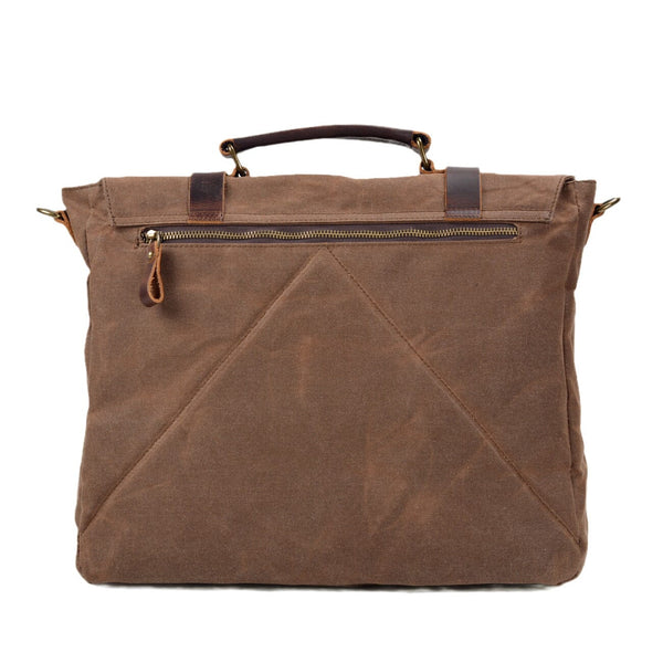 Canvas and Leather Messenger Bag |