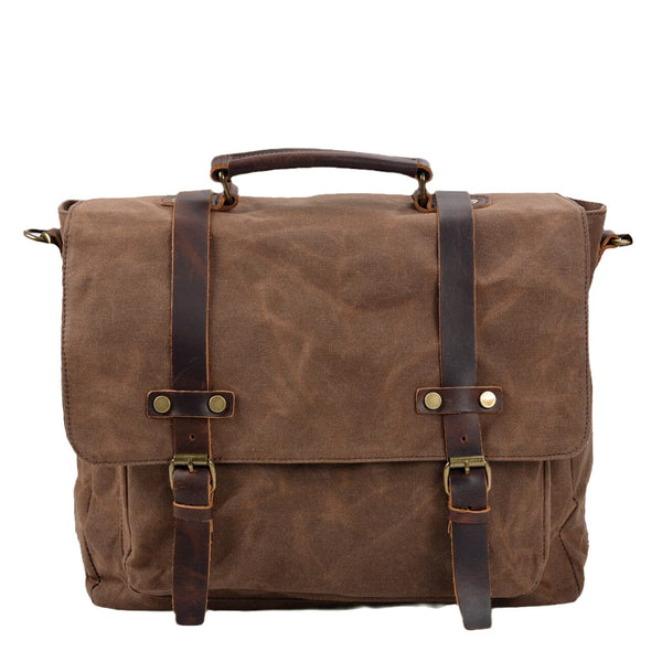 Canvas and Leather Messenger Bag |