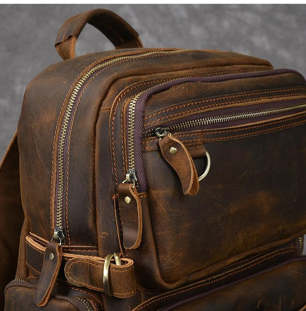 Brown Leather Backpack |