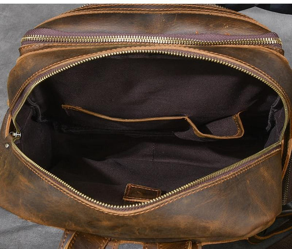 Brown Leather Backpack |