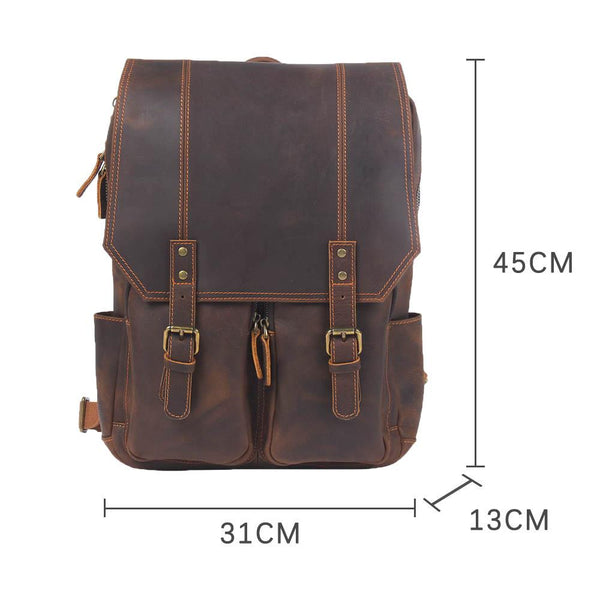 Brown Leather Rucksack |