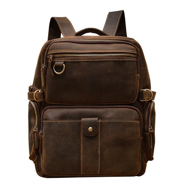 Brown Leather Backpack |