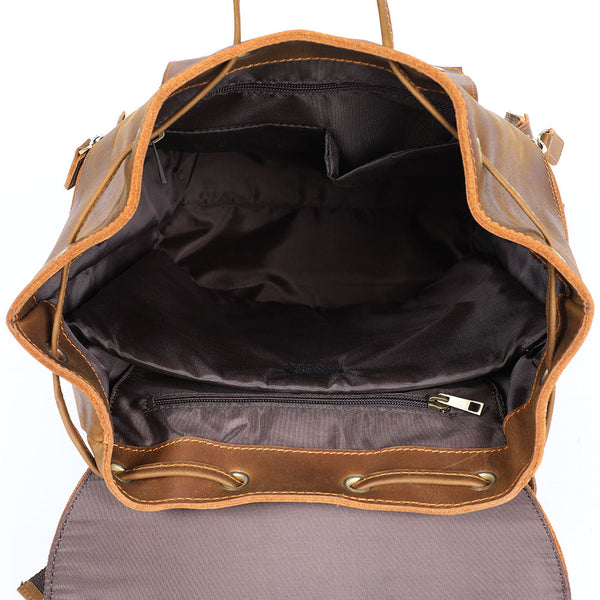 Brown Leather Backpack |