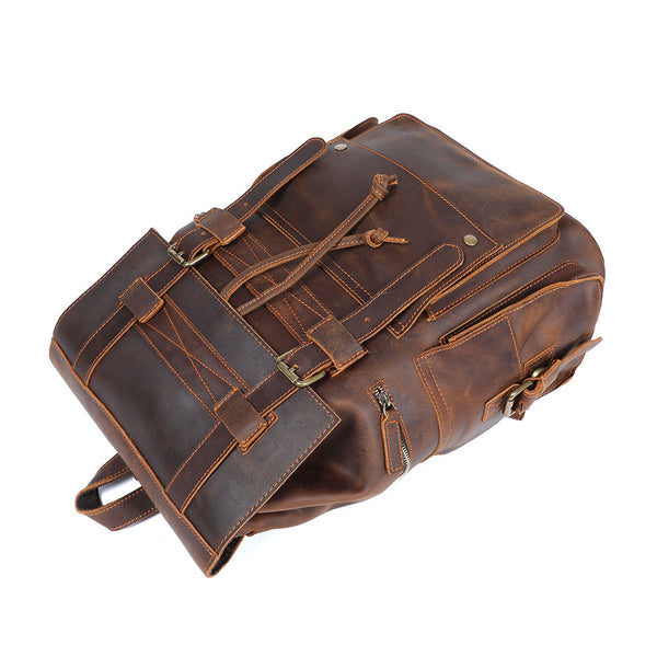 Brown Leather Backpack |